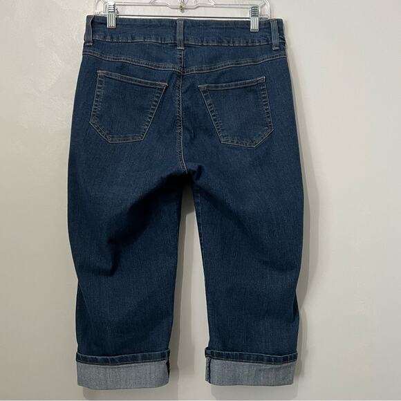 Riders by Lee Rolled Hem Relaxed Clam Diggers Denim Capris | Women’s Size 8 - Picture 2 of 9